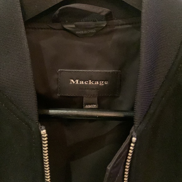 Mackage Suede Bomber Jacket - Picture 2 of 4